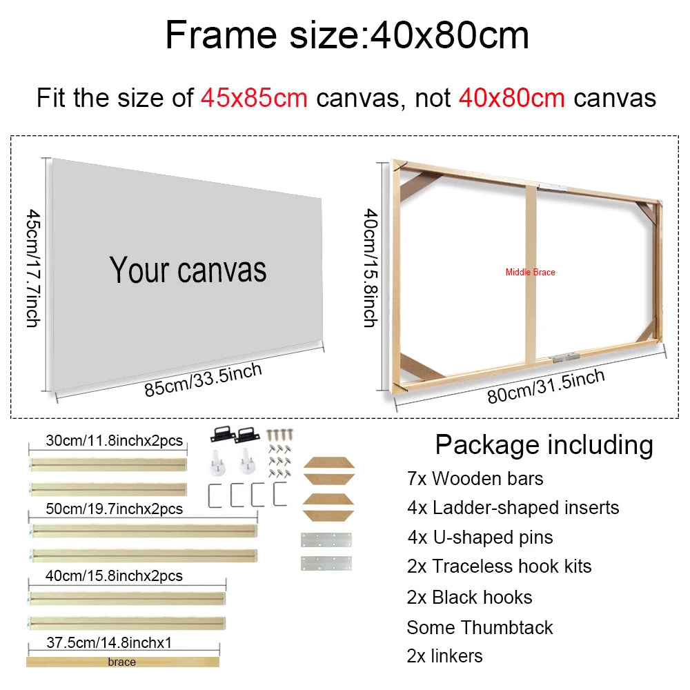 Diamond Painting Frames Canvas Wood Wall Frame