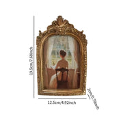 Resin Picture Frame Vintage Photo Frame Desktop Photo Display Holder for Housewarming Home Decoration