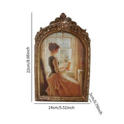 Resin Picture Frame Vintage Photo Frame Desktop Photo Display Holder for Housewarming Home Decoration