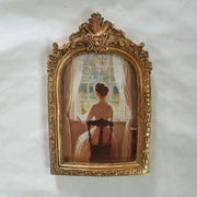 Resin Picture Frame Vintage Photo Frame Desktop Photo Display Holder for Housewarming Home Decoration