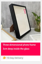 Shadow Box Depth 3cm Wooden Photo Frame For Displaying Three-Dimensional Works Nordic DIY Wood Picture Frame Photo Decor