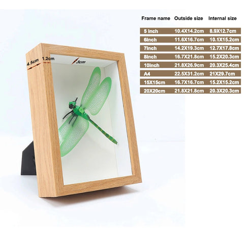 Shadow Box Depth 3cm Wooden Photo Frame For Displaying Three-Dimensional Works Nordic DIY Wood Picture Frame Photo Decor
