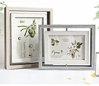 Customized Photos Square Wood Photo Frame For Wall Hanging Wood Picture Frame Stand For Pictures Photo Decor Commemorative Gift
