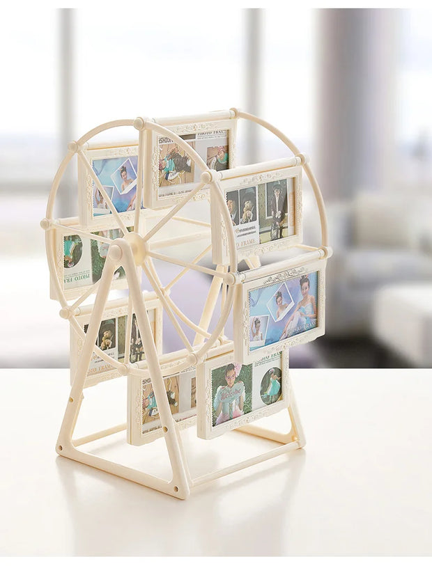 Retro Vintage Family Photo Frames DIY Ferris Wheel Rotatable Windmill Picture Frame Personalized Family Photo Frame Shows