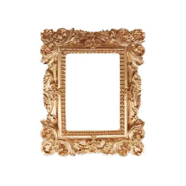 Wall Decoration Vintage Golden Retro Photo Frame Decorative European Victorian Style Pictures Frames Shooting Photo Props