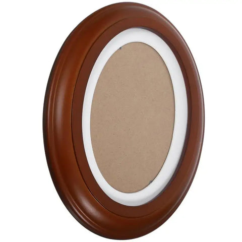 Solid Wood Wall Hanging Photo Frame Decoration Picture Frames Classic Wooden Oval Vintage