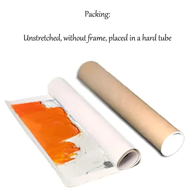 Hand-Painted Abstract Acrylic Wall Art for Living Room