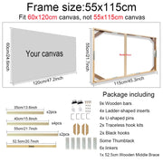 30x40 40x50 60x90cm Canvas Frame Wooden Frames Wooden Photo Oil Painting Canvas Diamond Painting Frames Canvas Wood Wall Frame