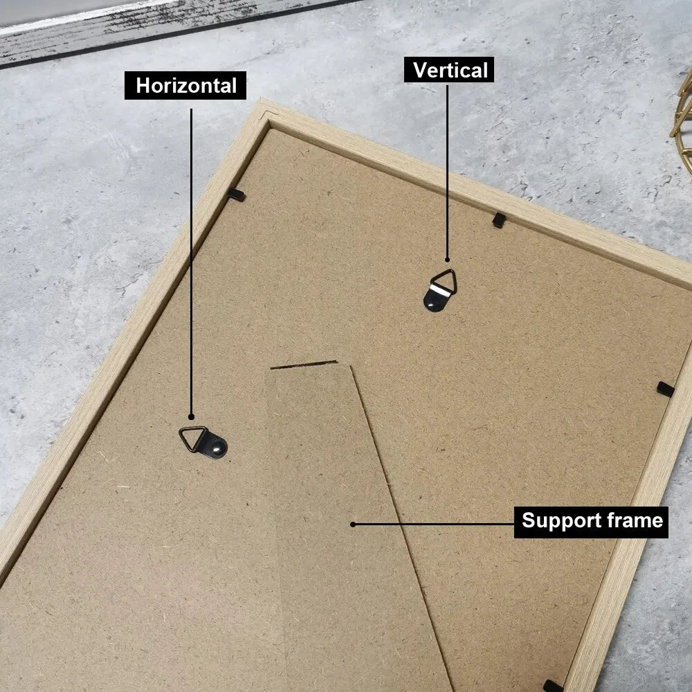 3-Pack Wooden Photo Frames – Wall & Table Display, 10x15 to A4 Sizes