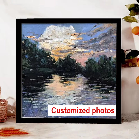 Custom Square Wooden Photo Frame – Wall & Table Display for Photos & Gifts