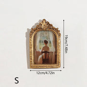 European Vintage Photo Frame Relief Picture Arch Wedding Photo Frames  For Home Decor Living Room Desk Decoration Luxury Carving