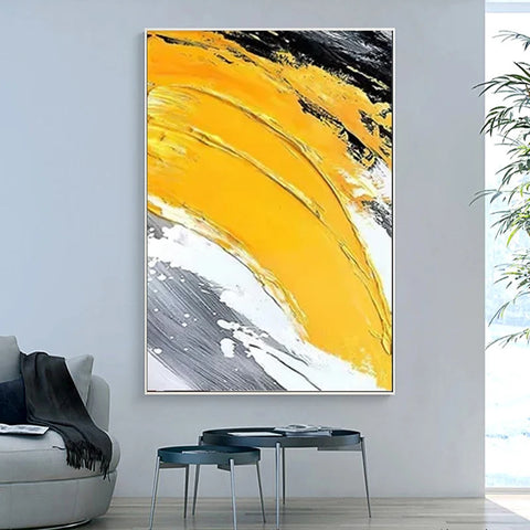 Abstract Canvas Oil Painting, 100% Hand Painted, Senior Artist, Pure Hand Drawn, Living Room