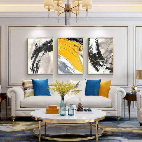 Abstract Canvas Oil Painting, 100% Hand Painted, Senior Artist, Pure Hand Drawn, Living Room
