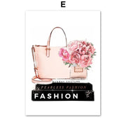 Canvas Painting Art  Nordic Posters And Prints Wall Pictures Flower Perfume Lipstick Book Fashion Makeup For Living Room Decor