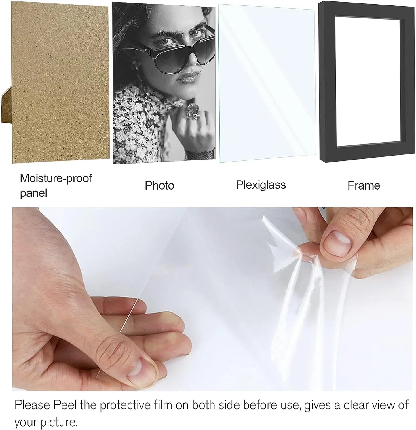 14-Pack 4x6” Wooden Photo Frames – Tabletop & Wall Display