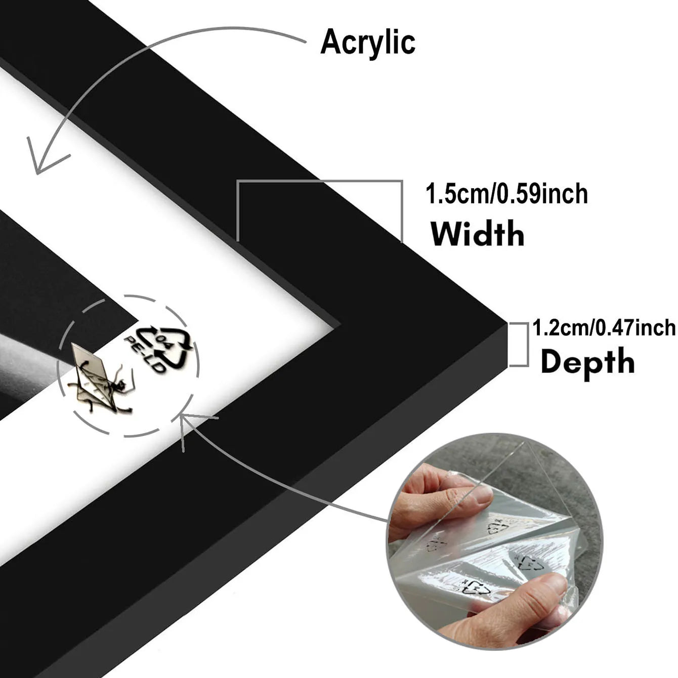 5-Pack Square Wooden Photo Frames – 15/20/25/30cm Wall & Table Display