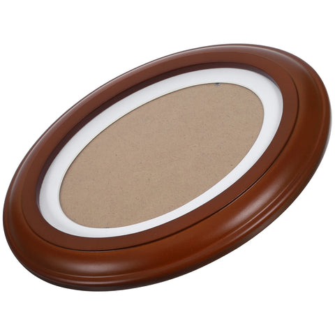 Solid Wood Wall Hanging Photo Frame Decoration Picture Frames Classic Wooden Oval Vintage