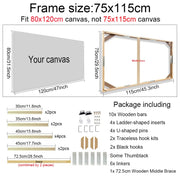 30x40 40x50 60x90cm Canvas Frame Wooden Frames Wooden Photo Oil Painting Canvas Diamond Painting Frames Canvas Wood Wall Frame