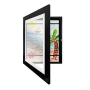 Wood Flap Art Frames Magnetic A4 Photo Frame Framed Picture DIY Children's Exhibition of Paintings Home Decoration Storage Rack