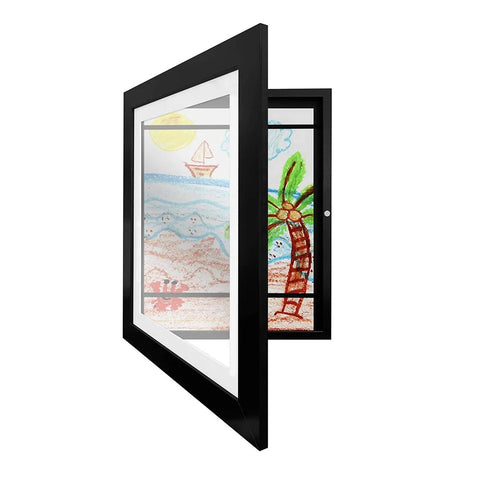 Wood Flap Art Frames Magnetic A4 Photo Frame Framed Picture DIY Children's Exhibition of Paintings Home Decoration Storage Rack