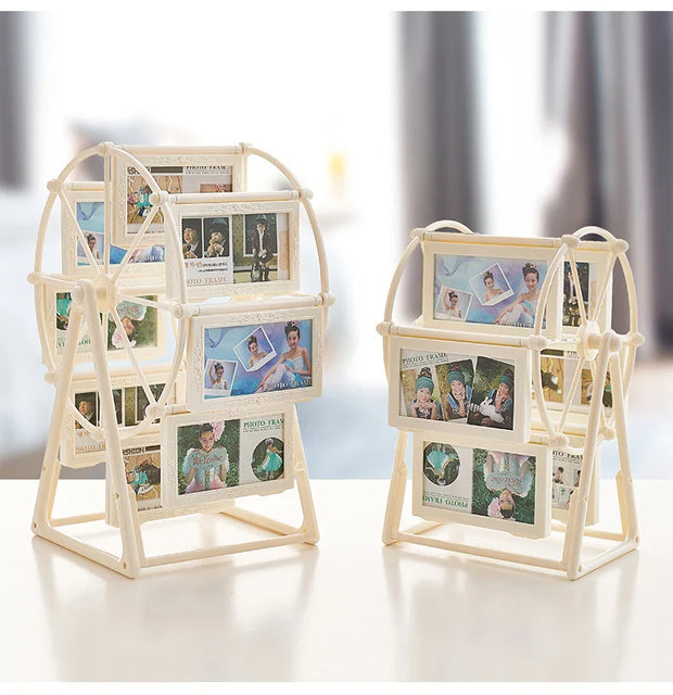 Retro Vintage Family Photo Frames DIY Ferris Wheel Rotatable Windmill Picture Frame Personalized Family Photo Frame Shows