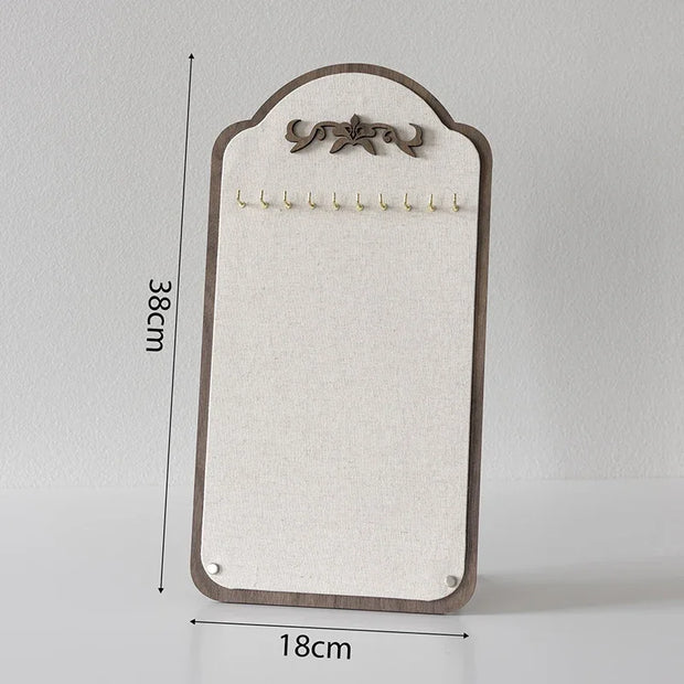 Luxury Necklace Display Portrait Model Wooden Window Jewelry Displays Rack Counter Bracelet Ring Organizer Display Props