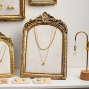 Vintage Resin Velvet Jewelry Display Stand Retro Necklace Bracelet Earring Pendant Display Props Holder Classic Jewelry Stand