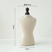 Luxury Necklace Display Portrait Model Wooden Window Jewelry Displays Rack Counter Bracelet Ring Organizer Display Props