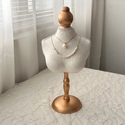 Necklace Display Bust Stand Grace Jewelry Chain Organizer Women Decor Jewelry Display Bust Mannequin for Trades Shows Countertop