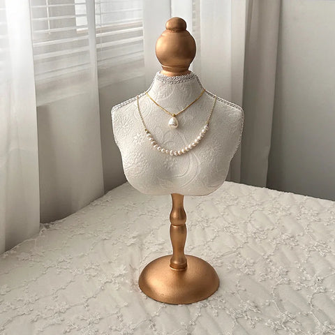 Necklace Display Bust Stand Grace Jewelry Chain Organizer Women Decor Jewelry Display Bust Mannequin for Trades Shows Countertop