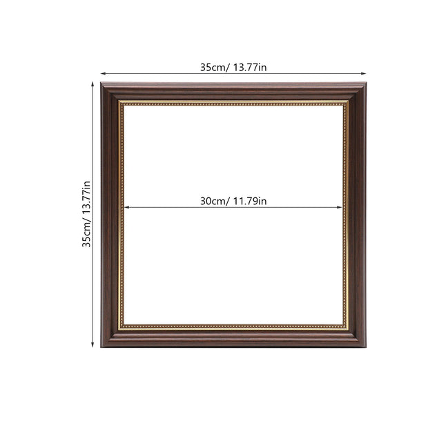 Vintage Oil Painting Frame 30x30cm Resin Square Canvas Floating Picture Frames for Home DIY Photo Wall Decor