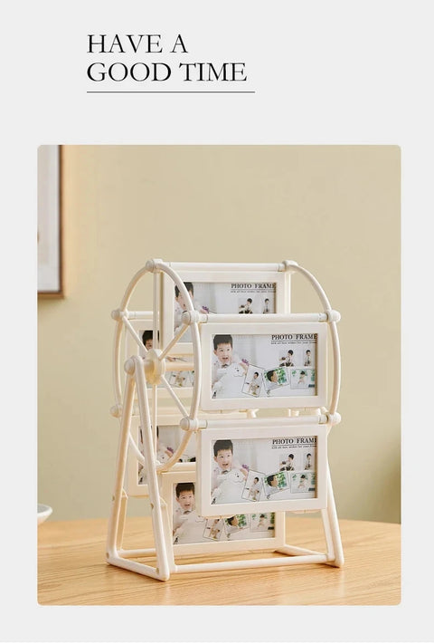 Retro Vintage Family Photo Frames DIY Ferris Wheel Rotatable Windmill Picture Frame Personalized Family Photo Frame Shows