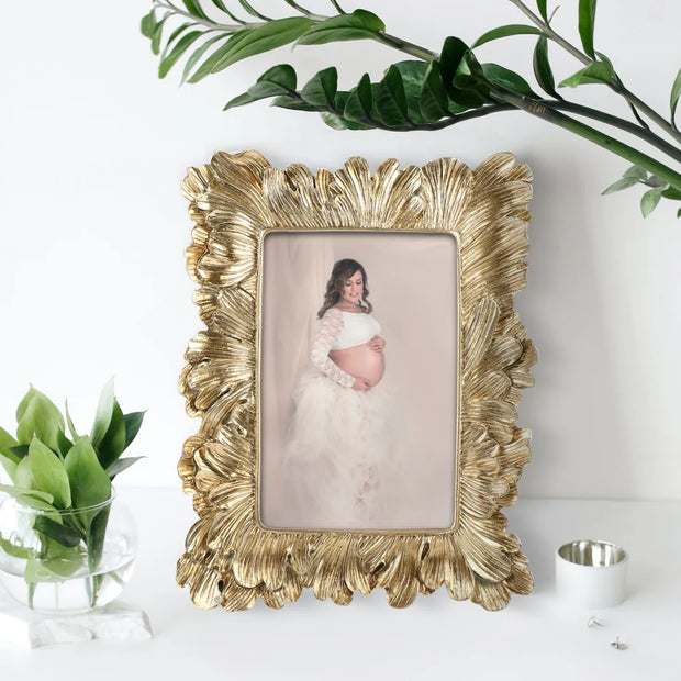 Vintage Photo Frame Ornaments Picture Resin Framed Wedding Gift Fashion Gold Simple Tabletop Picture Frame