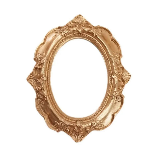 Wall Decoration Vintage Golden Retro Photo Frame Decorative European Victorian Style Pictures Frames Shooting Photo Props
