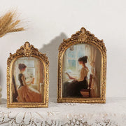 French Vintage Baroque Resin Picture Frame Wall Hanging Home Decor Artistic Luxury Tabletop Display Photo Frame