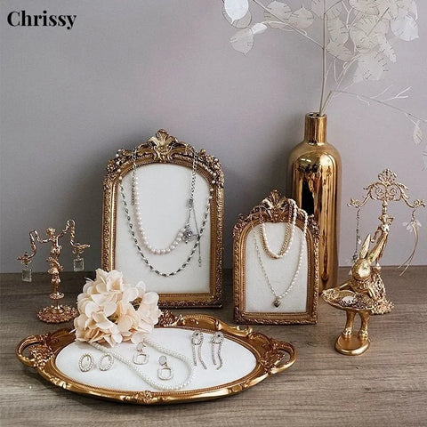 Rabbit Display Stand Jewelry Storage Tray Jewelry Display Plate Sitting Rabbit Jewelry Holder Resin Earrings Display