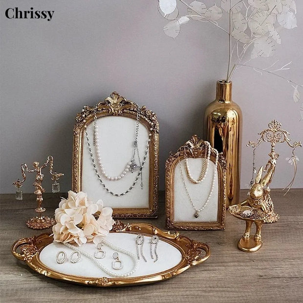 Rabbit Display Stand Jewelry Storage Tray Jewelry Display Plate Sitting Rabbit Jewelry Holder Resin Earrings Display
