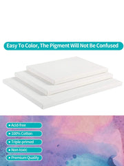 Bview Art 2pcs 30x40cm 100% Cotton 280g Blank Stretched Canvas Oil Acrylic & Pouring Art