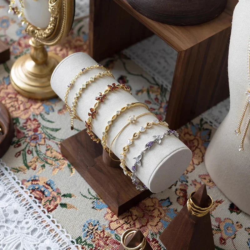 Luxury Wooden Jewelry Display Stand – Necklace, Bracelet & Ring Organizer