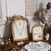 1PC Exquisite Vintage Photo Frames Elegant Beautiful Golden Resin Photo Frame Living Room Decoration Wedding Gift Photo Frames