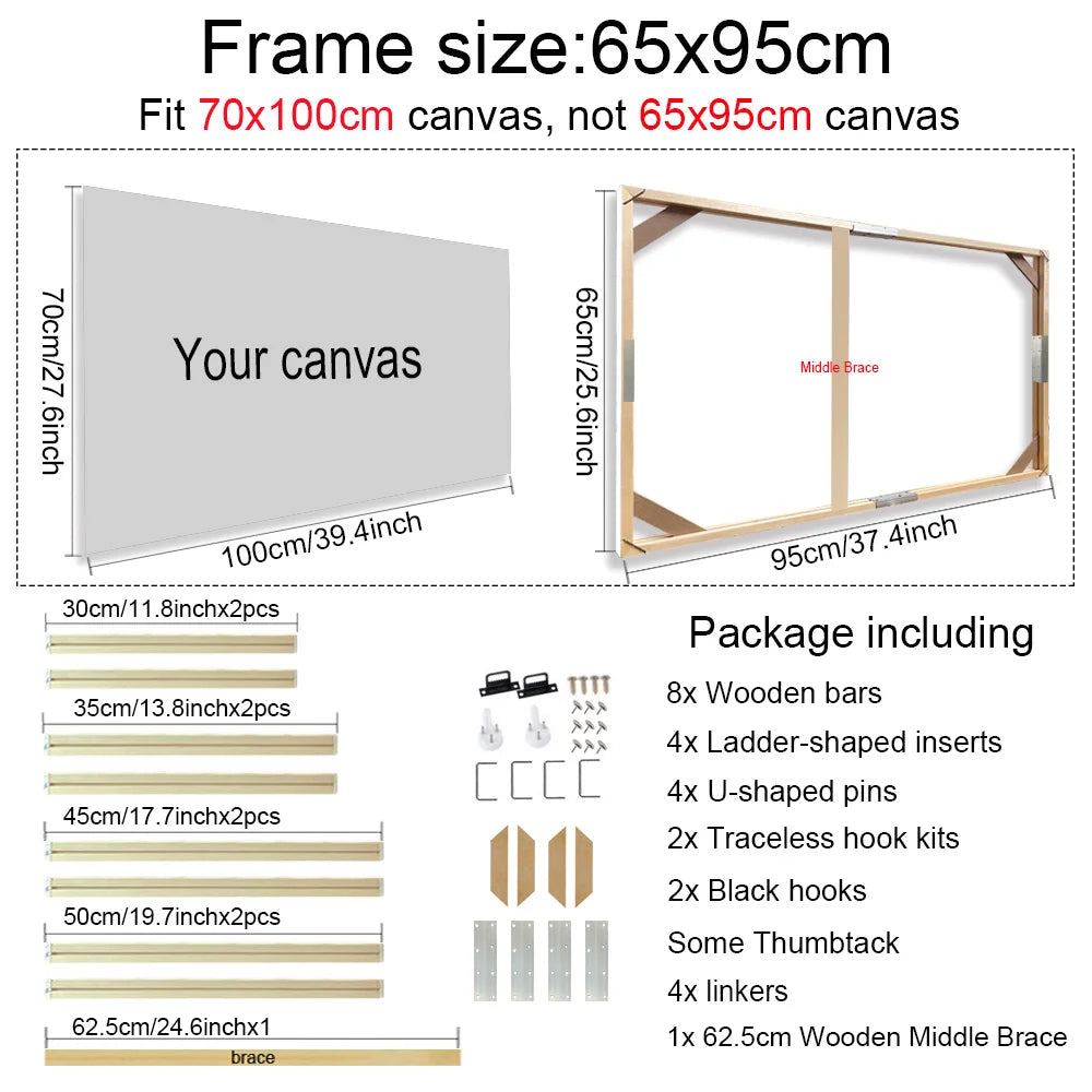 Diamond Painting Frames Canvas Wood Wall Frame