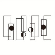 4-Piece Fashion-Themed Metal Wall Art Set, Abstract Single Line Geometric Sculptures, Indoor Elegant Minimalist Hanging Artwork