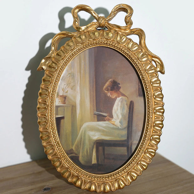 Resin Picture Frame Vintage Photo Frame Desktop Photo Display Holder for Housewarming Home Decoration