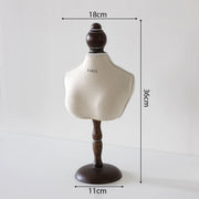 Luxury Necklace Display Portrait Model Wooden Window Jewelry Displays Rack Counter Bracelet Ring Organizer Display Props