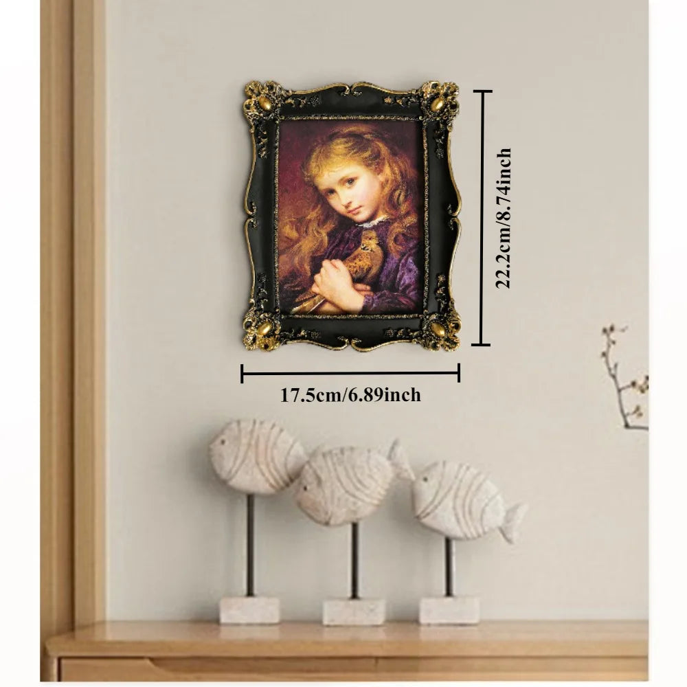 Luxury Antique Black & Gold Photo Frame – Horizontal & Vertical Display