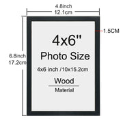 14pcs 4x6 Inch Picture Frames, Wooden Photo Frames without Mat ,Tabletop or Wall Display for Prints, Paintings, Poster