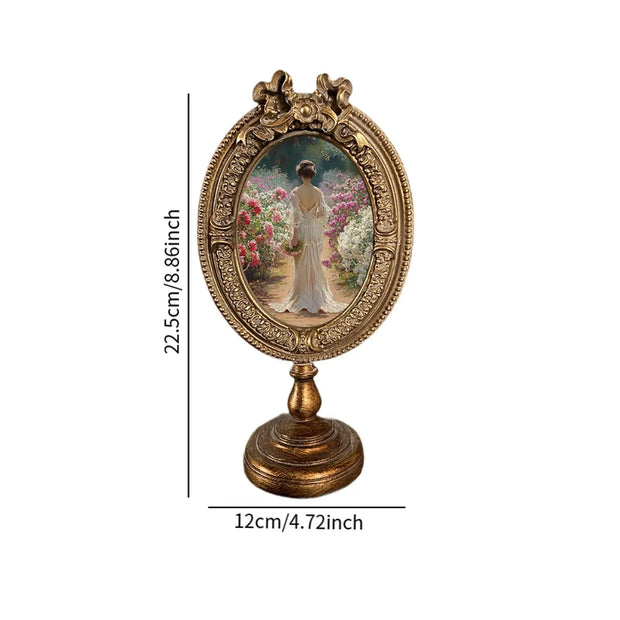 Retro Styled Photo Frame with Stand Elegant Versatile Accessories 22.5x12cm for Housewarming Gift Hand Crafted Tabletop Ornament