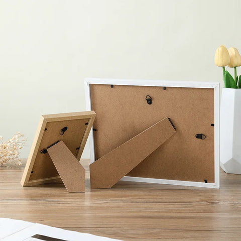 5Pcs Wooden Photo Frames For Picture Wall 10X15 15X20 20X25 A4 Pictures Frame Stand For Pictures Certificate Commemorative Gift