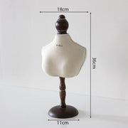 Luxury Necklace Display Portrait Model Wooden Window Jewelry Displays Rack Counter Bracelet Ring Organizer Display Props