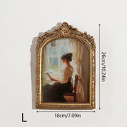 European Vintage Photo Frame Relief Picture Arch Wedding Photo Frames  For Home Decor Living Room Desk Decoration Luxury Carving